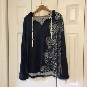 Plus Size 3X Blue Hoodie Pullover NWT